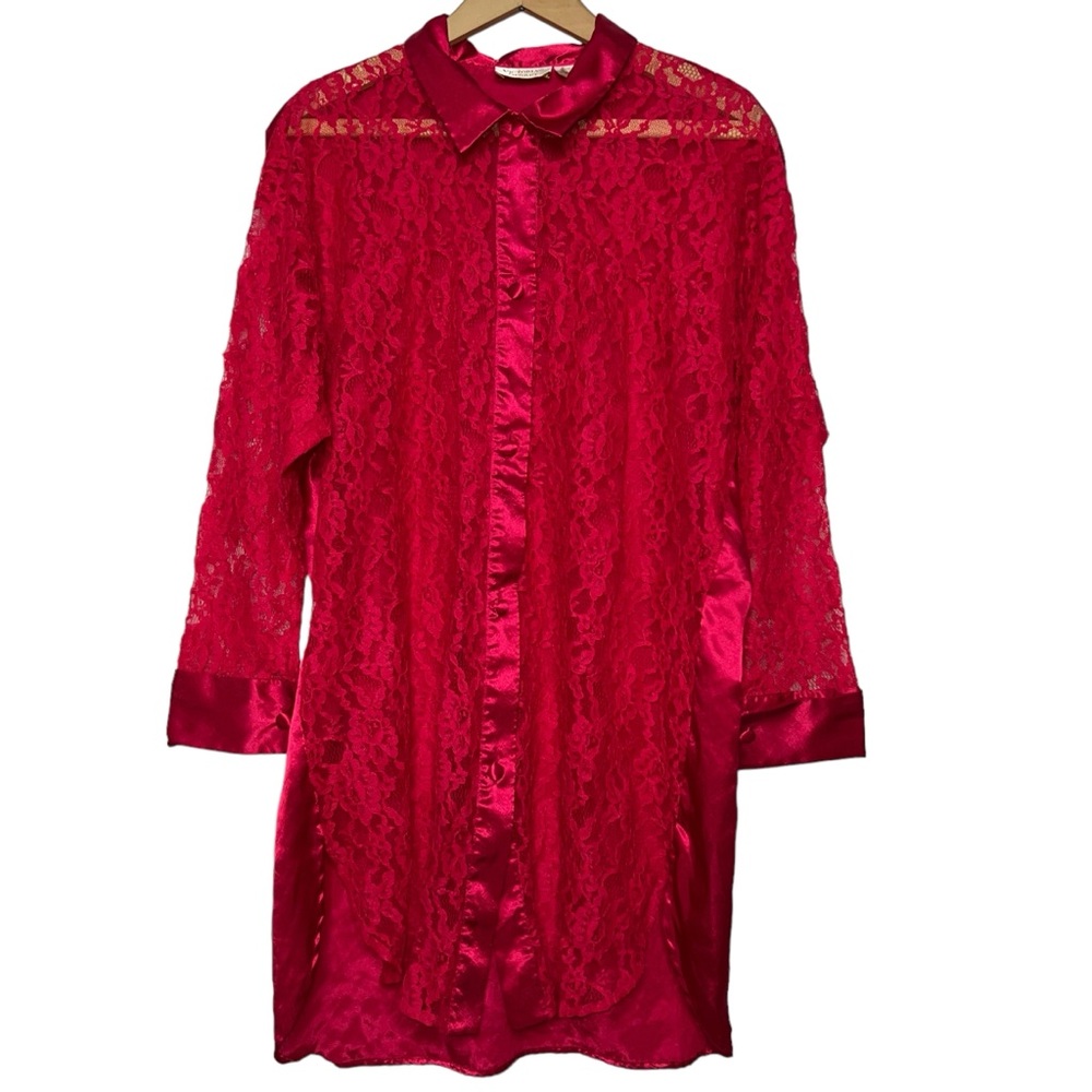 Victoria's Secret Vintage Gold Label Lace Shirt Petite Small